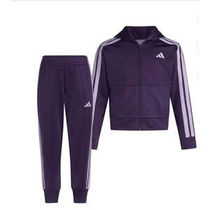 Adidas Toddler Girls 2-pc. Track Suit  with white stripes. NEW WITH TAGS